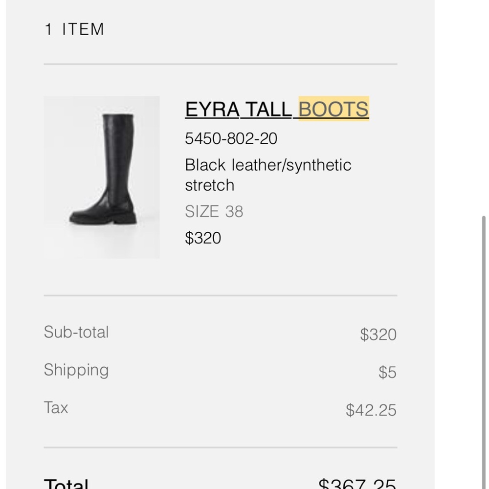 Vagabond Eyes Tall Black Boots